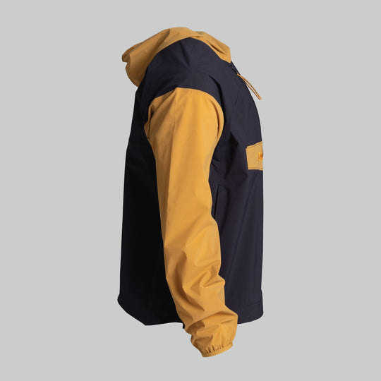 Packable Rain Jacket - Jet Black/Wheat